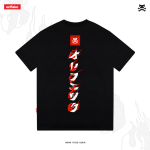 T-SHIRT REGULAR FIT JAPAN STYLE BLACK