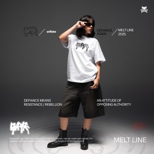 T-SHIRT REGULAR FIT MELT LINE WHITE (HYBRID THEORY)