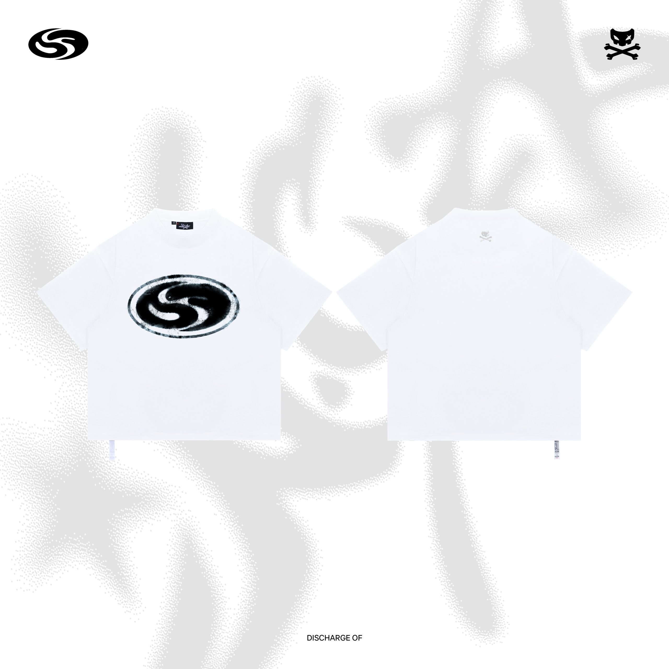 T-SHIRT BOXY DISCHARGE OF on WHITE (NCA SERIES) - Image 3