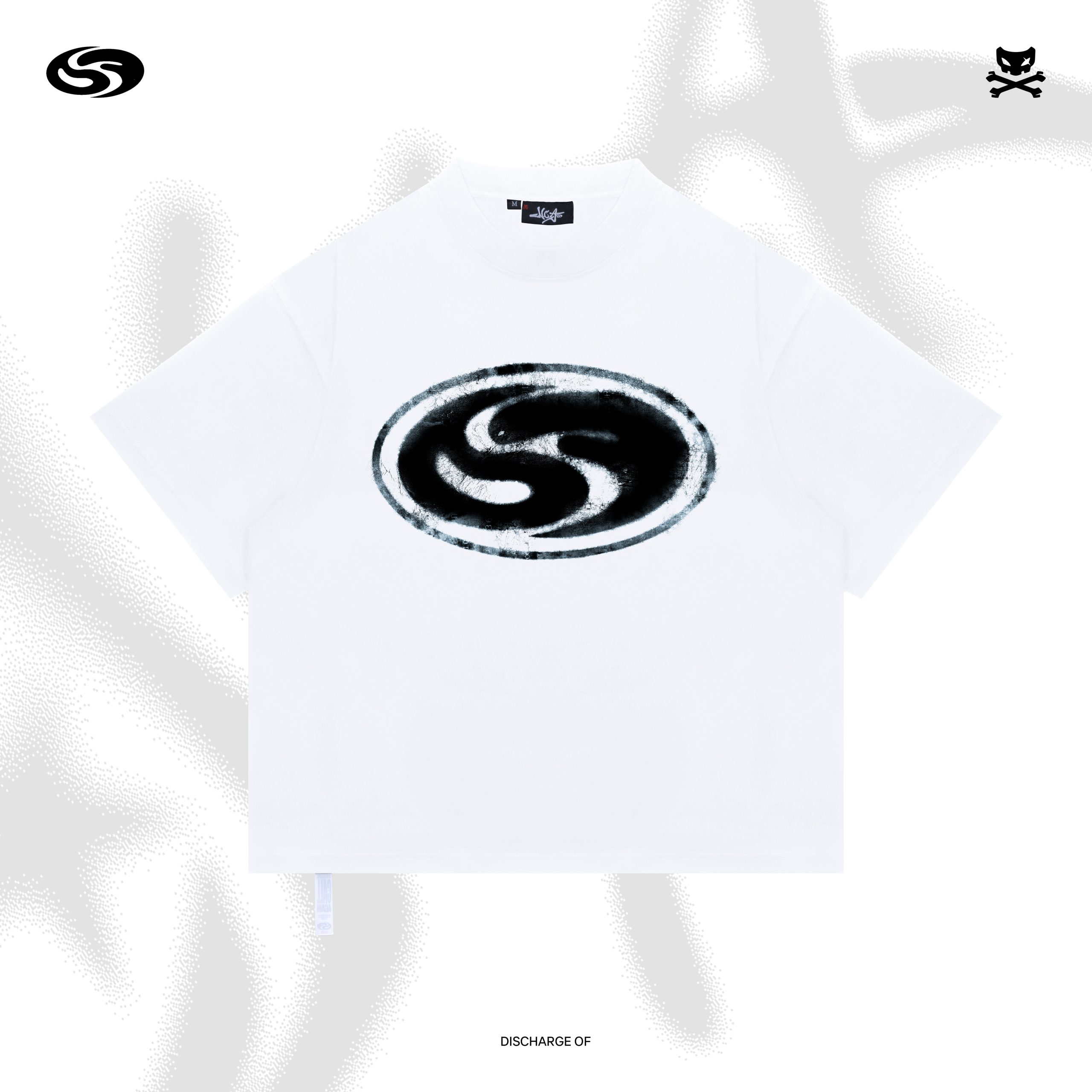 T-SHIRT BOXY DISCHARGE OF on WHITE (NCA SERIES)